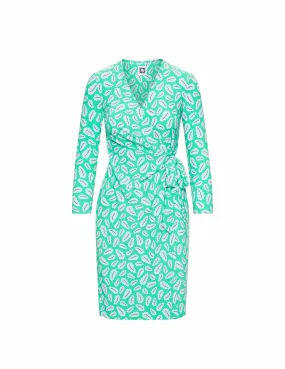 Printed Faux-Wrap Dress- Sale