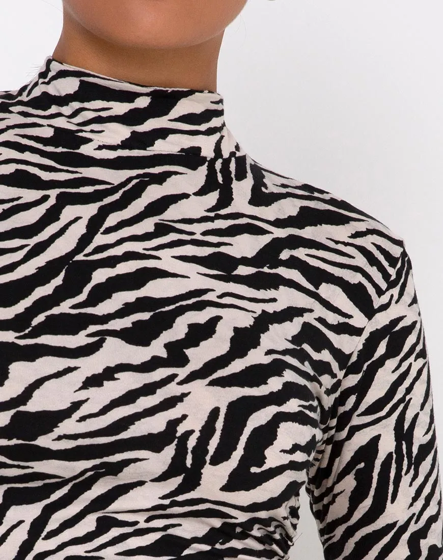 Quelia Crop Top in 90's Zebra