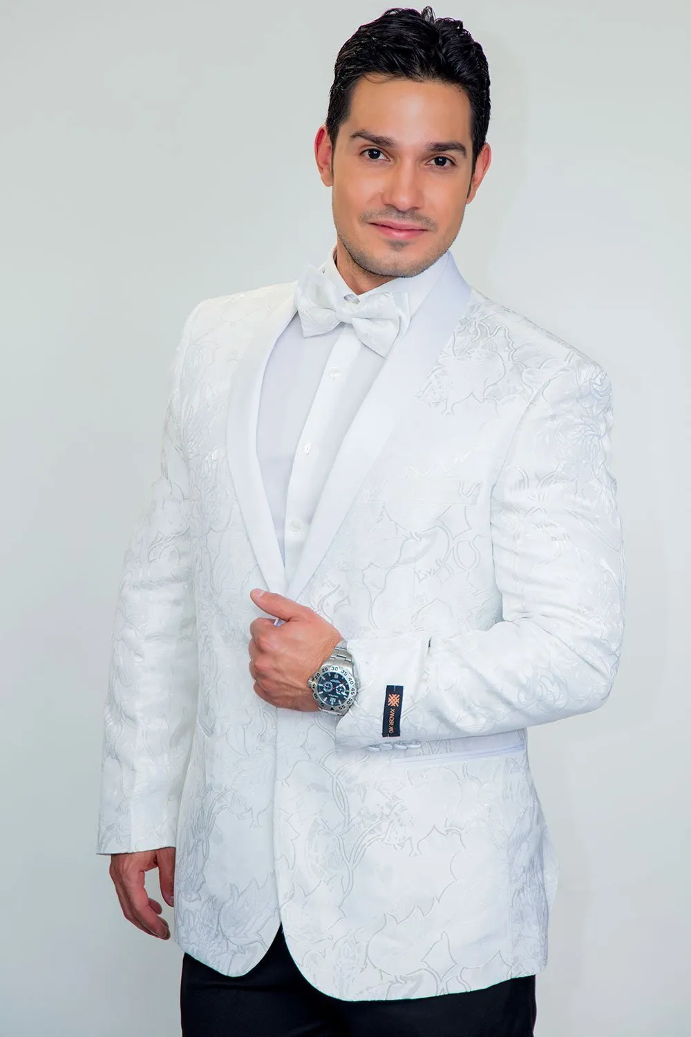 "Havana" White Tuxedo Jacket (Separates)