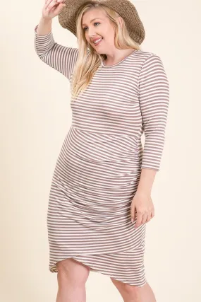 Rachel Black & White Stripe Dress in PLUS