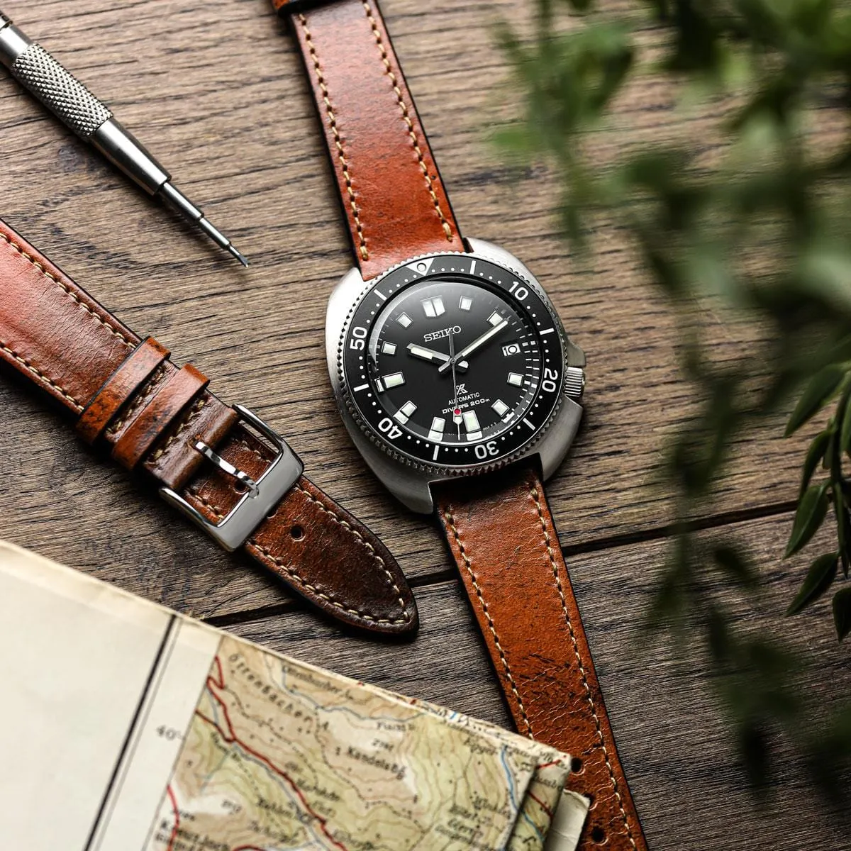 Radstock Vintage Genuine Leather Watch Strap - Light Brown