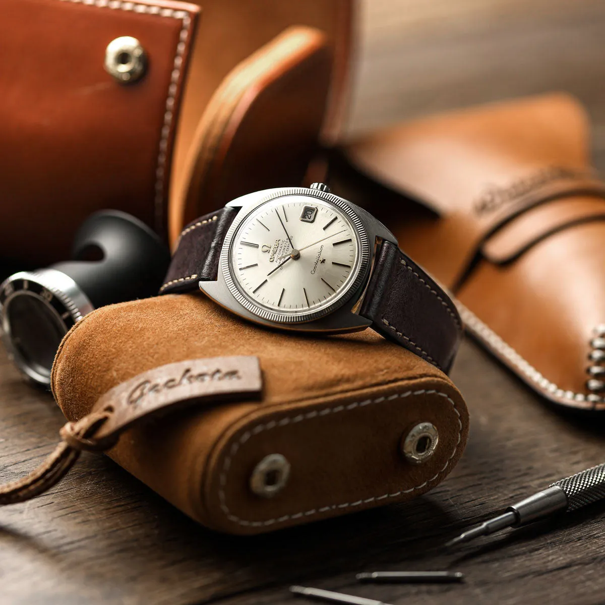 Radstock Vintage Genuine Leather Watch Strap - Vintage Dark Brown