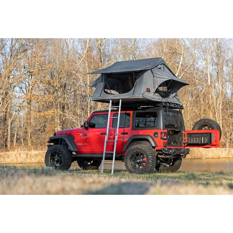 RC Jeep Wrangler Rooftop Tent with 12V Accessory & LED Light Kit   Extended Ladder - Recon Recovery