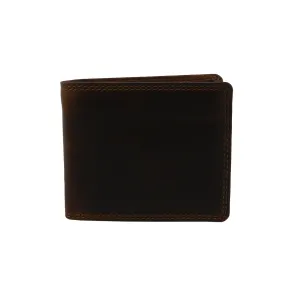 RE Leather Wallet - Bifold with Top & Mid Flap