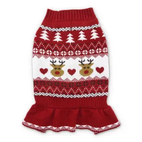 reindeer fairisle sweater dress - xs size