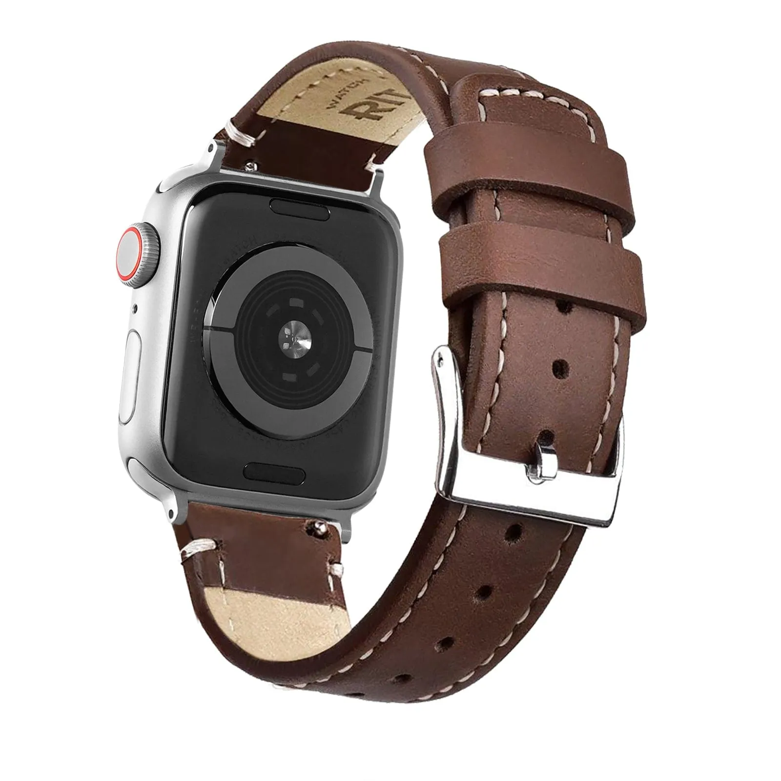 Ritche Brown Top Grain Leather iWatch Band in 38, 40, 41, 42, 44, 45mm