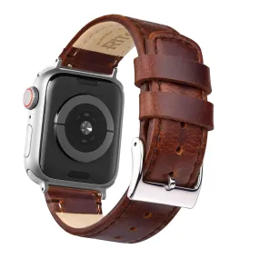 Ritche Coffee Top Grain Leather iWatch Band in 38, 40, 41, 42, 44, 45mm