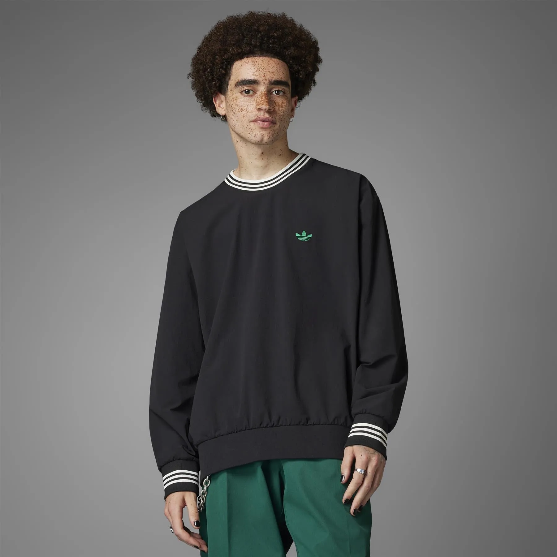 Rolling Links Skate Crew Neck Sweatshirt Black - AW24