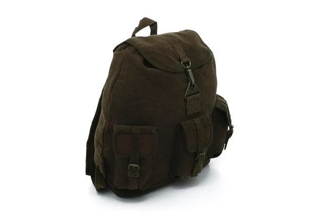 Rothco Vintage Canvas Wayfarer Backpack w/ Leather Accents