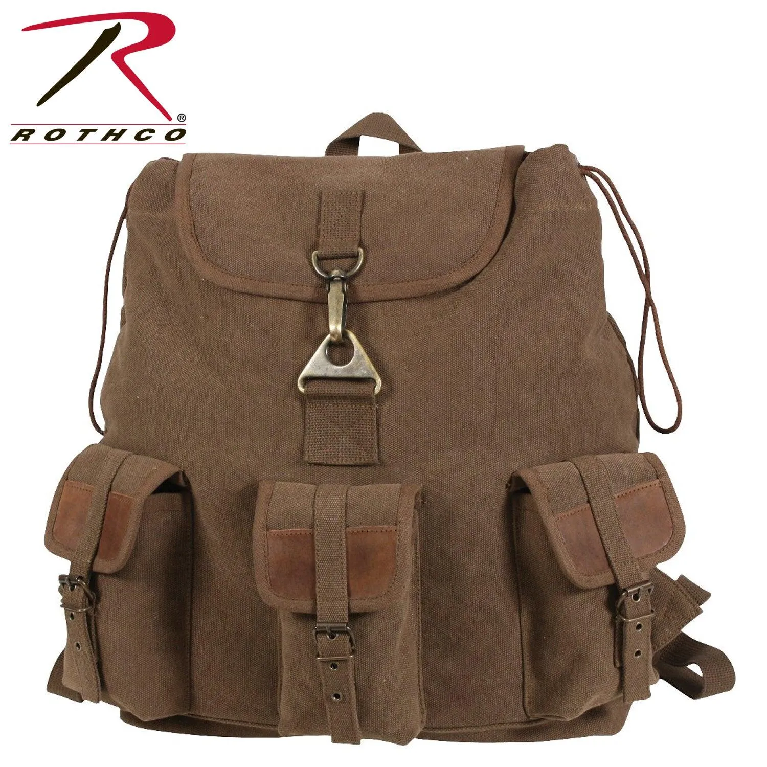 Rothco Vintage Canvas Wayfarer Backpack w/ Leather Accents