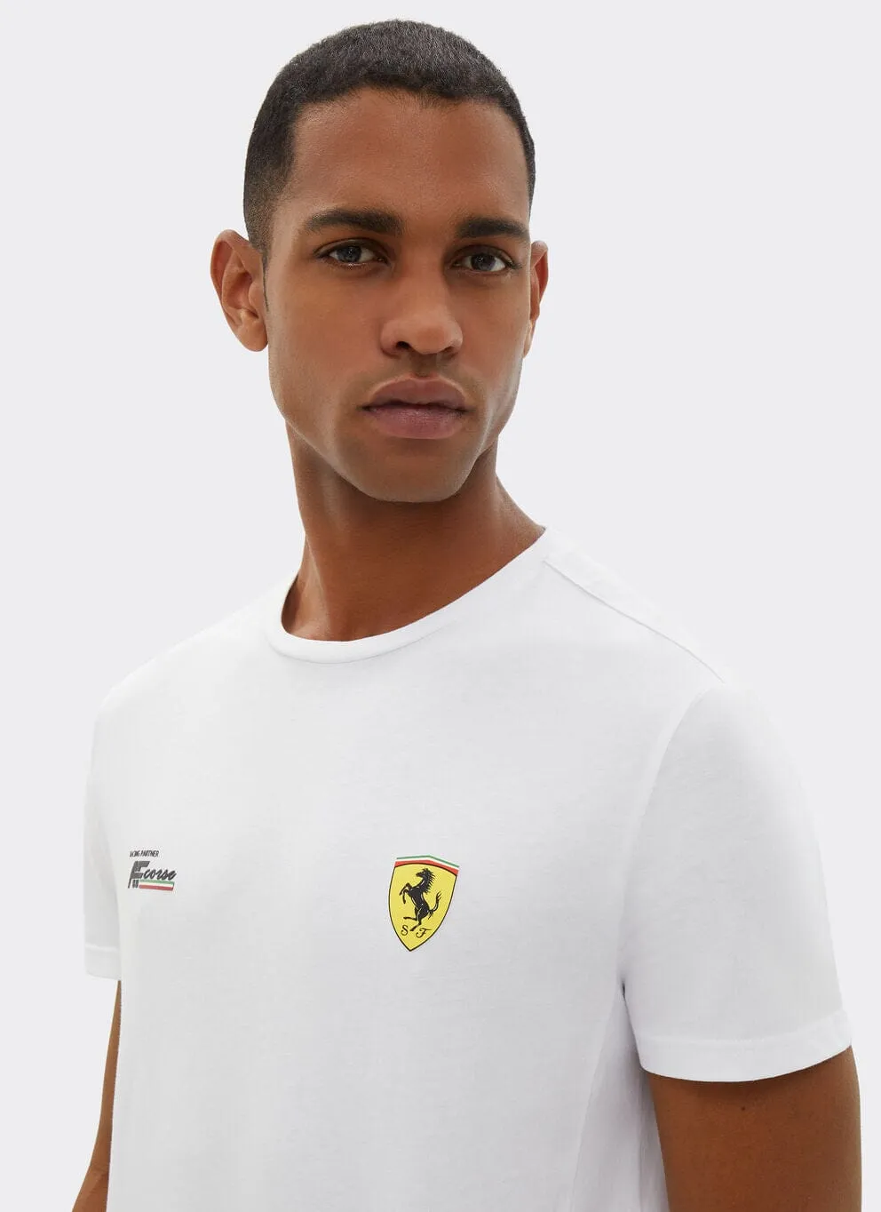 Scuderia Ferrari Hypercar Le Mans Men's Under T-Shirt - White/Black