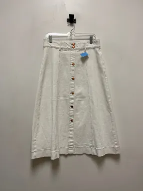 Skirt Maxi By Clothes Mentor In White Denim, Size: 12