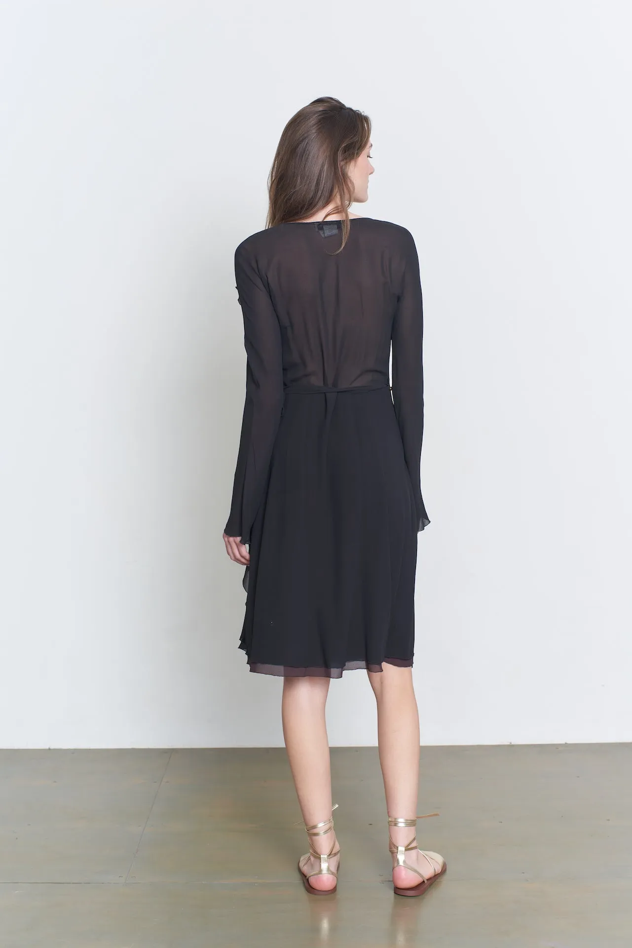 Sonia Rykiel chiffon wrap dress - Vintage