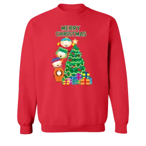 South Park Merry Christmas Holiday Fleece Crewneck Sweatshirt