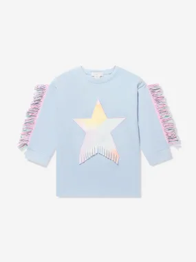 Stella McCartney Girls Star Sweater Dress in Blue