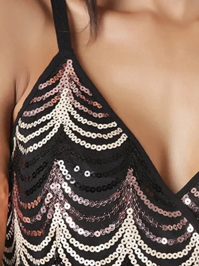 Strappy Sequins Bodycon Dress