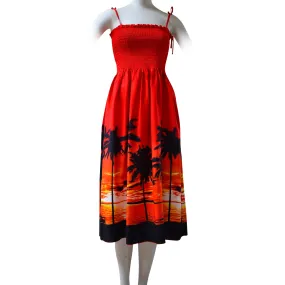 Sunset Border Women's Long Smocked Tube Dress