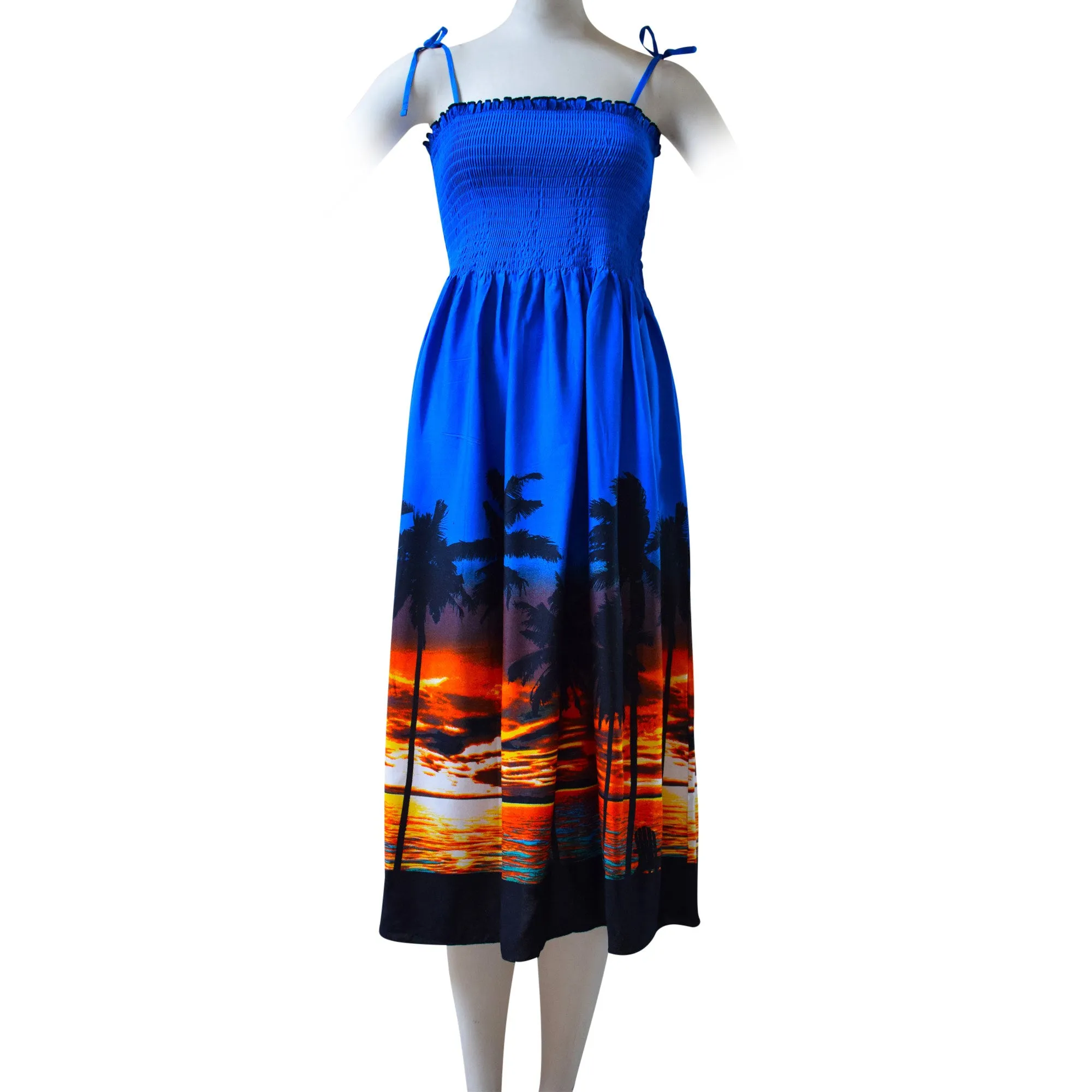 Sunset Border Women's Long Smocked Tube Dress