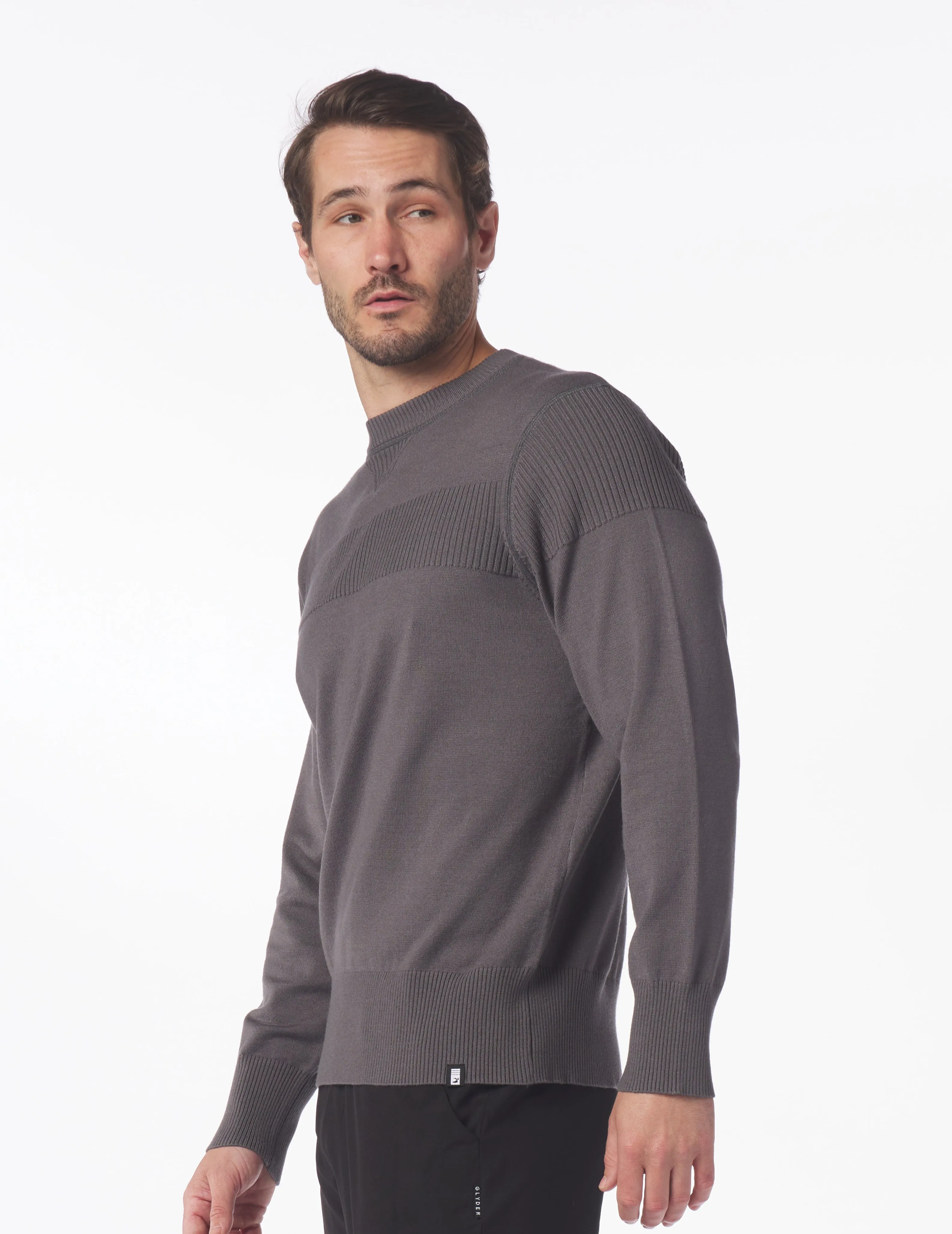 Tactical Crewneck Sweater: Smoke Grey