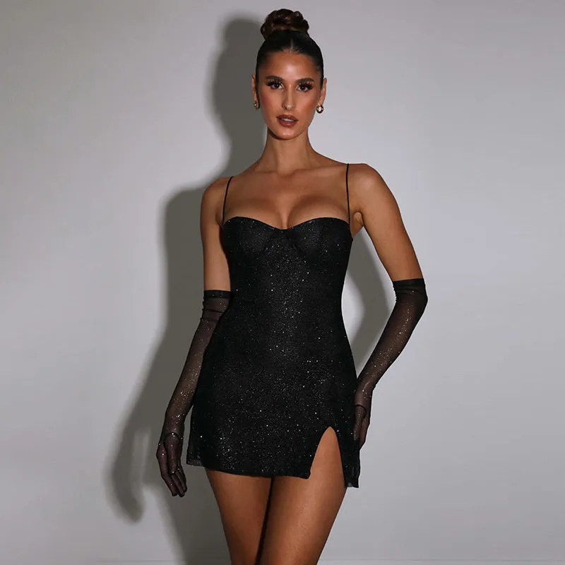 TastyHottie - Jasmine Glitter Sexy Mini Dress