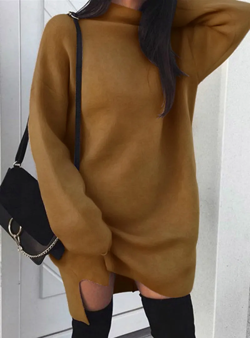 TastyHottie - Long Sleeve Jumper Dress Pullover Loose Dress