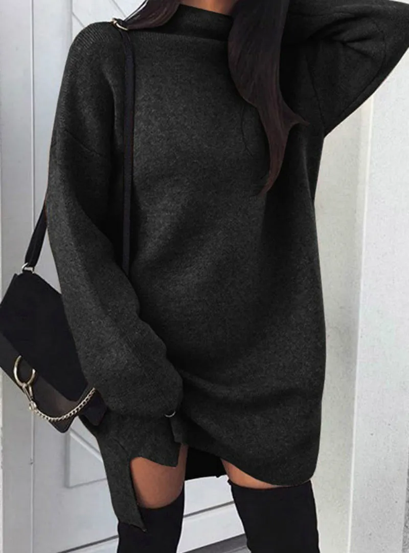 TastyHottie - Long Sleeve Jumper Dress Pullover Loose Dress