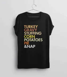 Thanksgiving Food Shirt