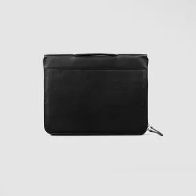 The Eclectic Black Leather Folio Organizer