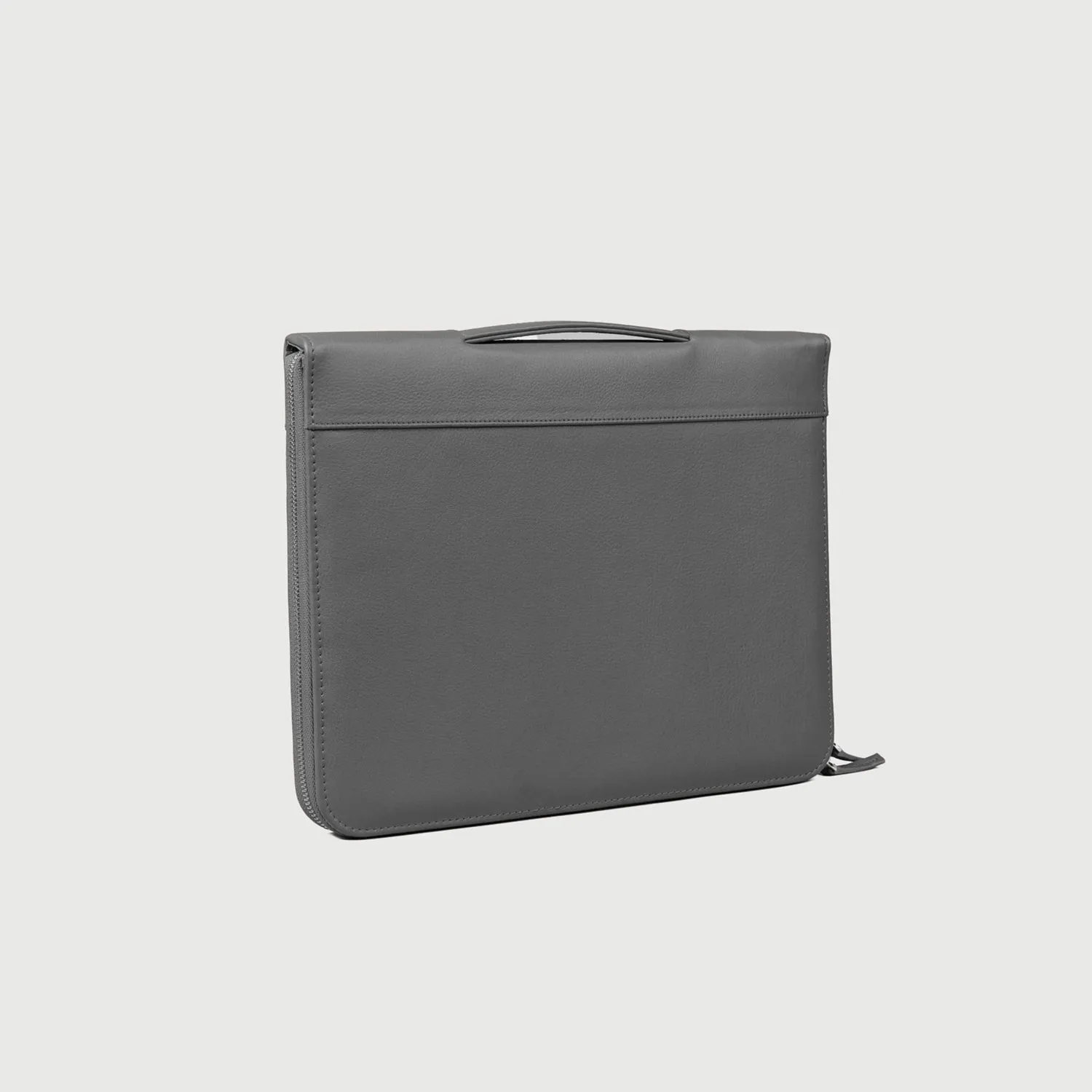 The Eclectic Grey Leather Folio Organizer