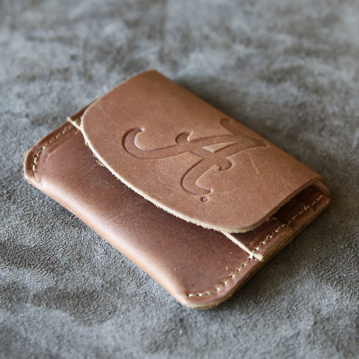 The Officially Licensed Alabama Fine Leather Front Pocket Wallet