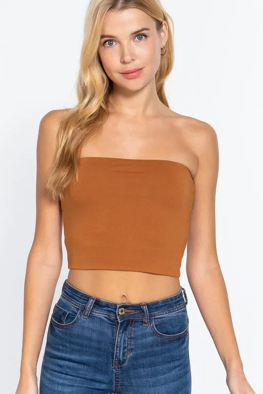 TINA CROP TUBE COTTON JERSEY TOP