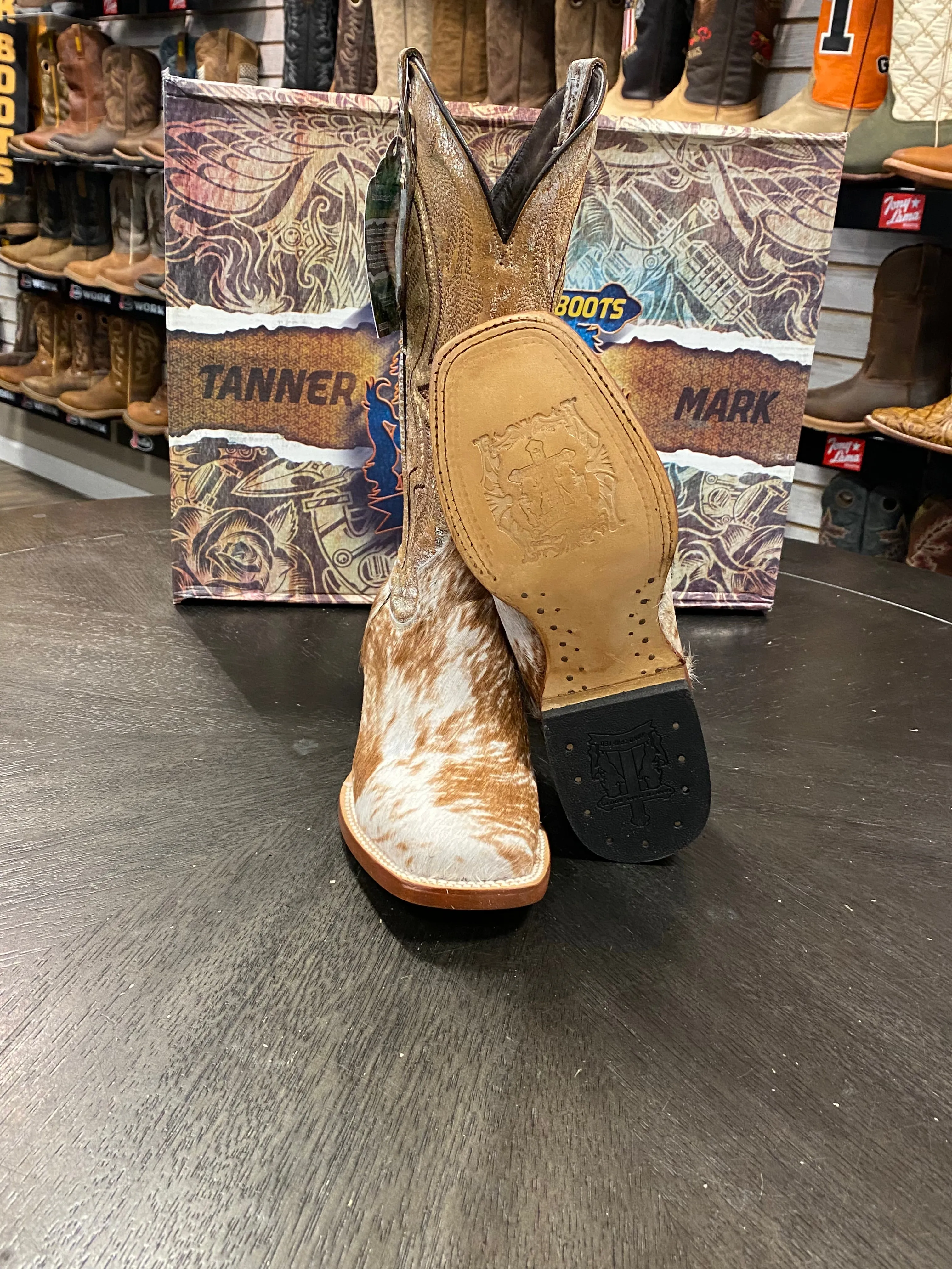 TML2071- Tanner Mark Women's Cowhide-Honey And White