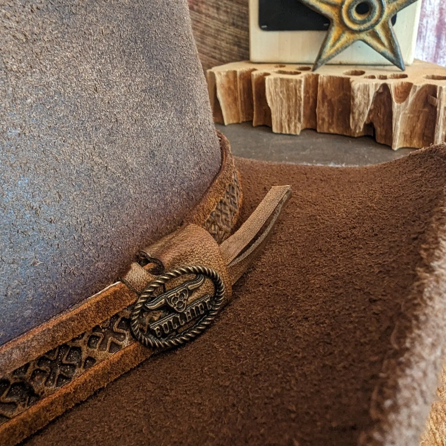 Top Grain Leather Hat the "Forsyth" by Bullhide  4091