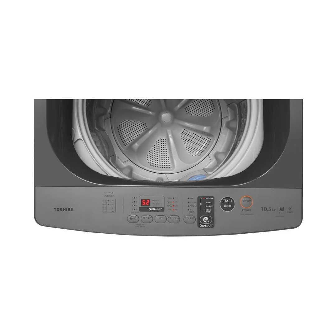 Toshiba AW-UK1150HM(SG) 10.5kg GREATWAVES Top Load Washer