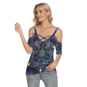 Trance Nectar Top With Criss Cross Strips