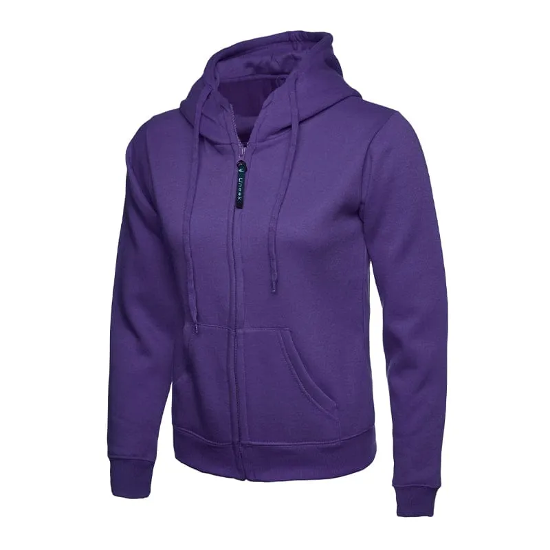 Uneek Ladies Classic Full Zip Hooded Sweatshirt UC505