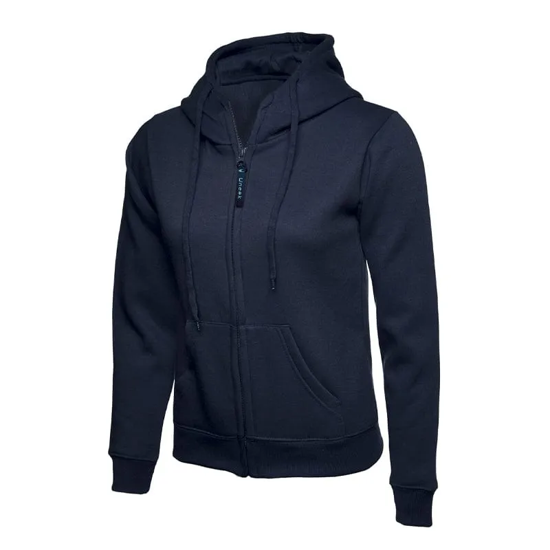 Uneek Ladies Classic Full Zip Hooded Sweatshirt UC505