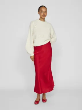 Vielette High Waisted Maxi Skirt (Barbados Cherry)