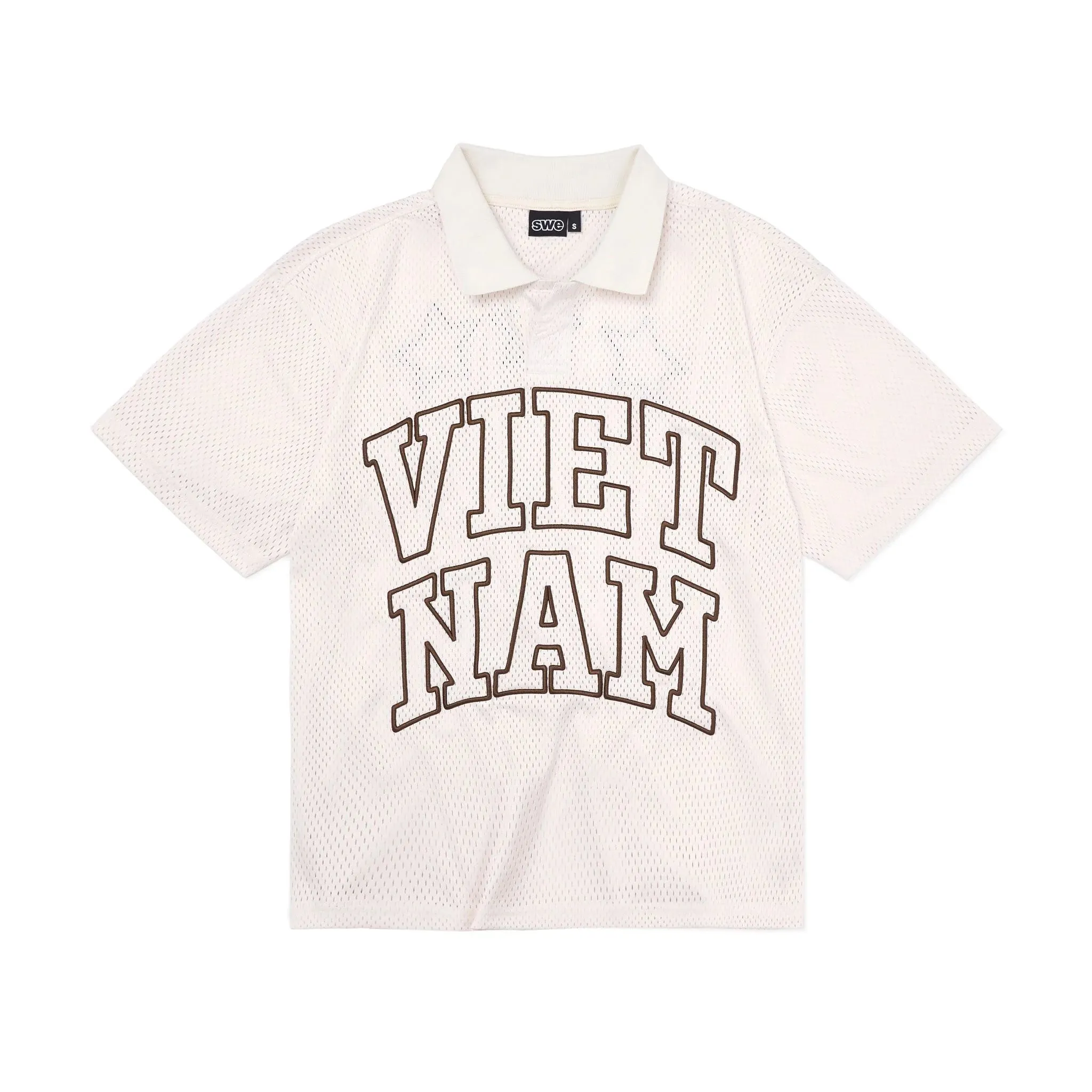 VN MESH POLO - CREAM