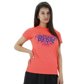 Women's Graphic Training Top,Neon Coral