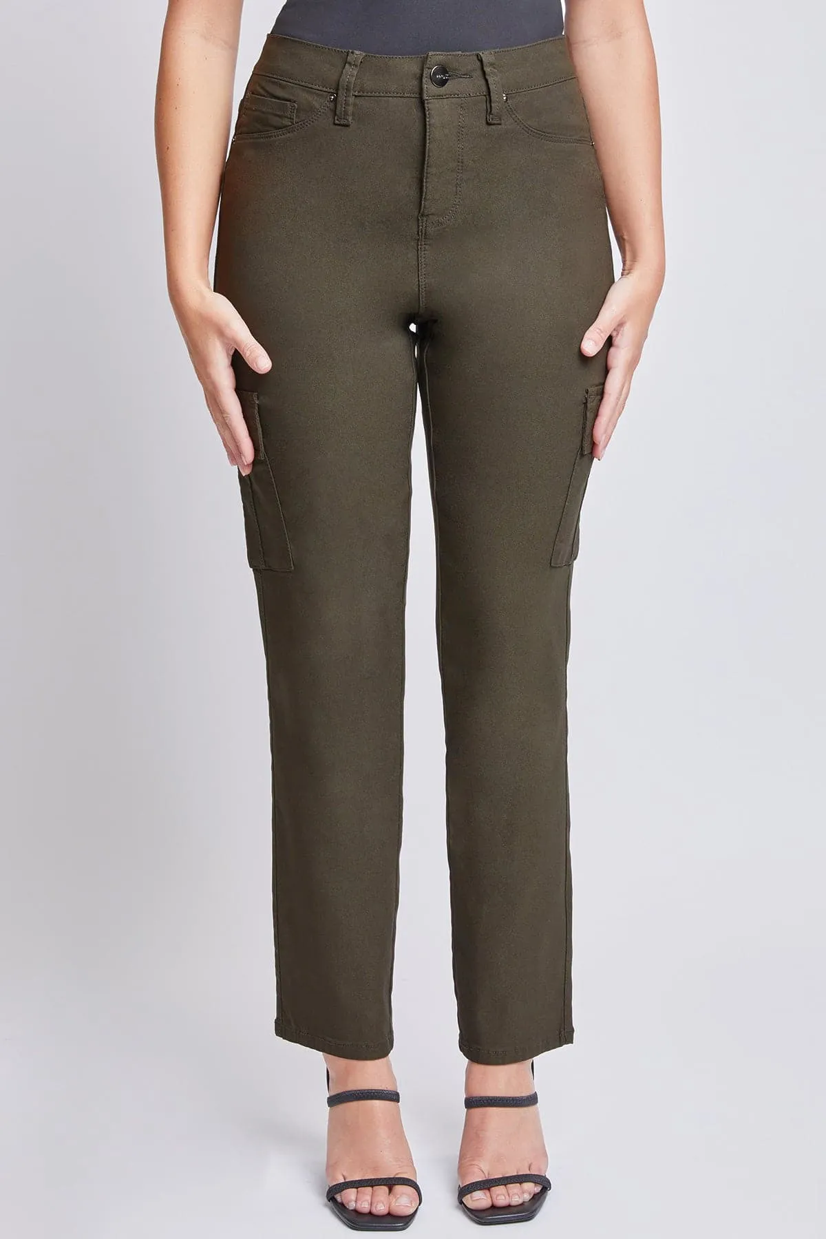 Women's Hyperstretch Straight Leg Cargo Pants, Dark Olive