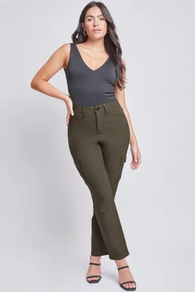 Women's Hyperstretch Straight Leg Cargo Pants, Dark Olive