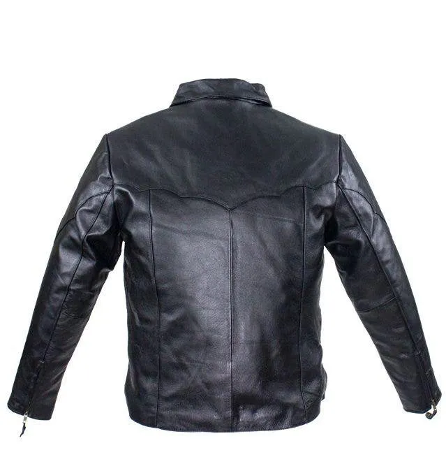 Women's Motorcycle Jacket With Zippered Cuffs, LJ248-09-DL