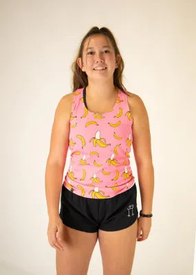 Women's Pink Bananas Performance Singlet