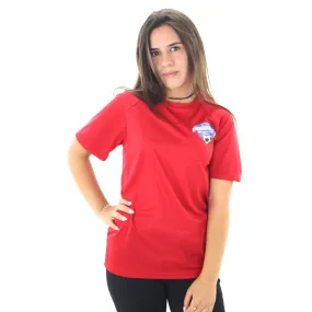 Women's Side Logo Print Sport Top,Red