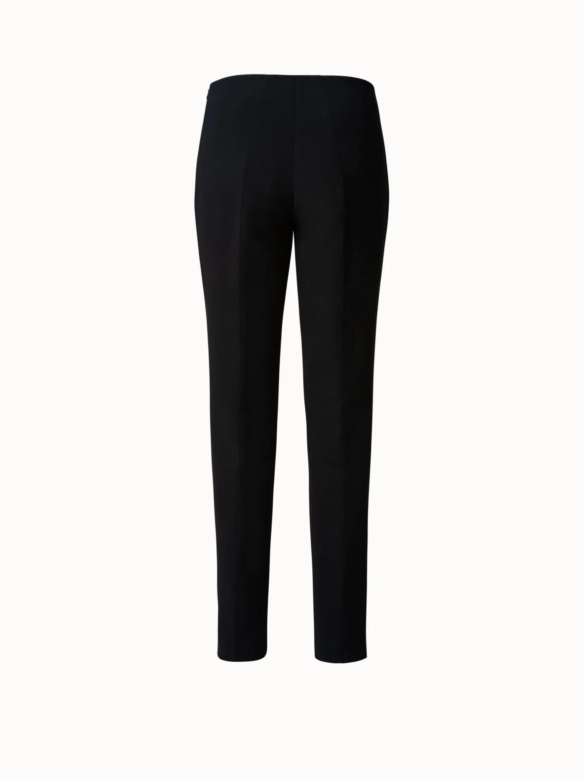 Wool Double-Face Pants with Slim Leg