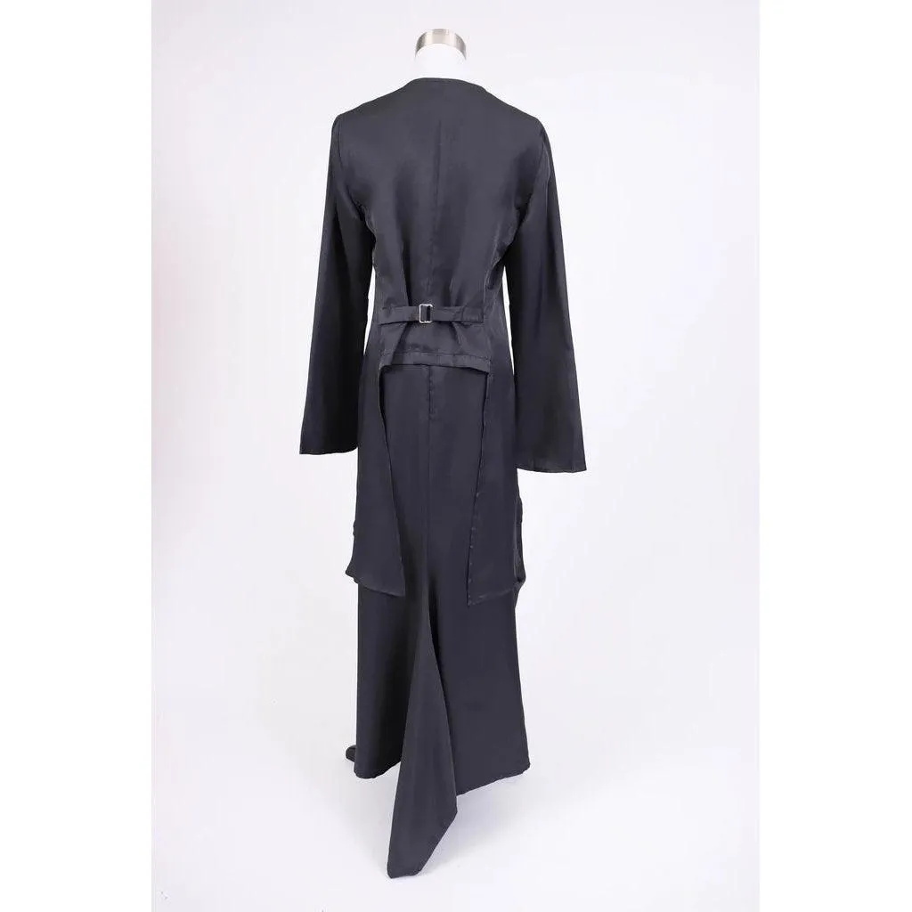 YONEDA KASUKO 2000's Grey Maxi Skirt Suit Set | Size XS