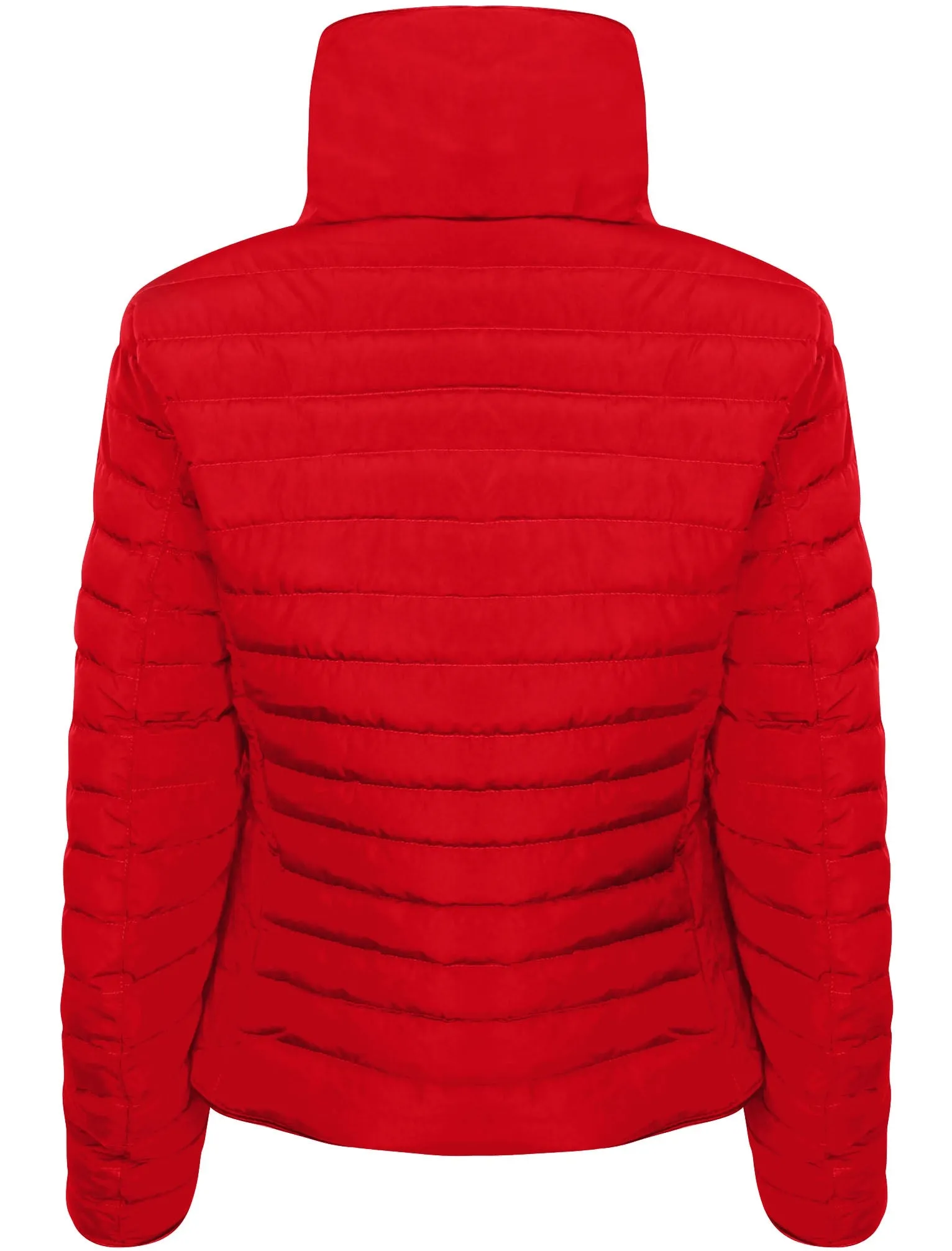 Zelda 2 Funnel Neck Quilted Jacket in Crimson - Tokyo Laundry